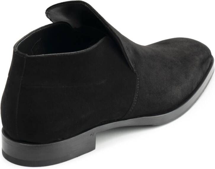 Fabi Klassieke Leren Enkellaarzen Black Heren