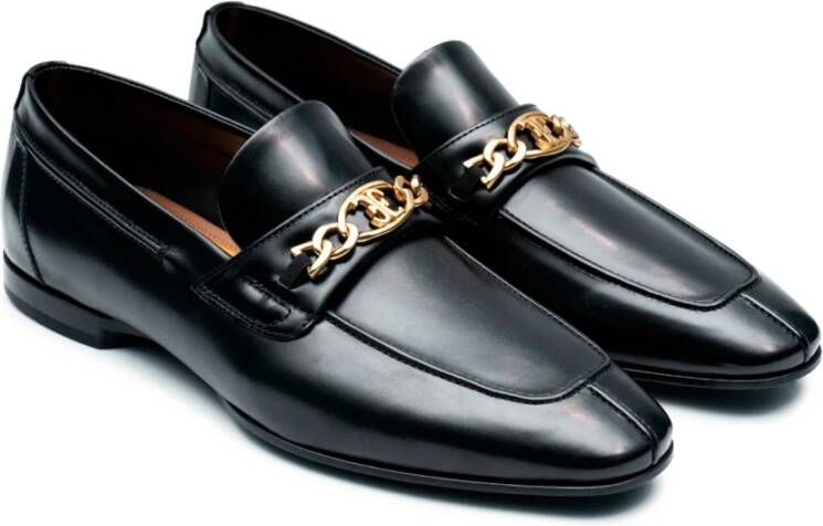 Fabi Klassieke Leren Loafers Zwart Black Heren