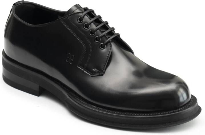 Fabi Lage Leren Veterschoenen Black Heren