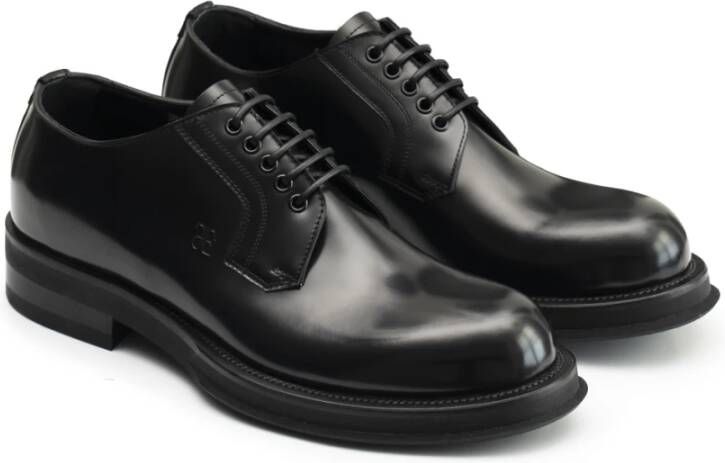 Fabi Lage Leren Veterschoenen Black Heren