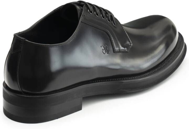 Fabi Lage Leren Veterschoenen Black Heren