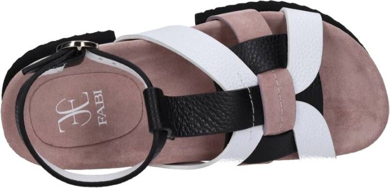 Fabi Leren en Suède Sleehak Sandalen