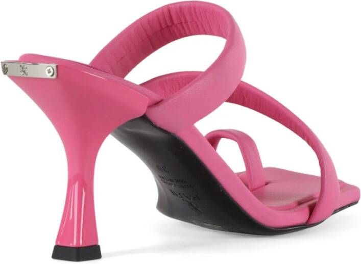 Fabi Leren hoge hak sandalen Pink Dames