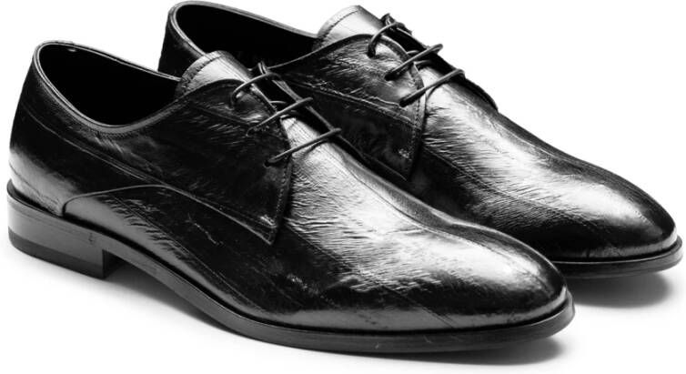 Fabi Leren platte schoenen Black Heren