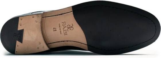 Fabi Leren platte schoenen Black Heren