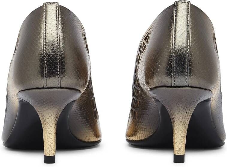 Fabi Gouden Geperforeerde Hakpumps Multicolor Dames