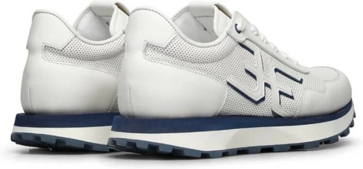 Fabi Witte Leren Sneakers voor Mannen White Heren