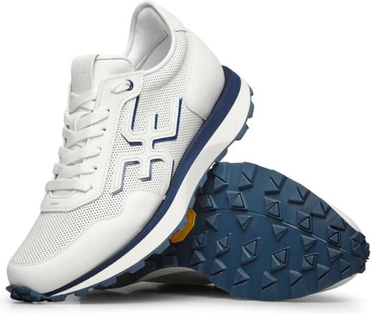 Fabi Witte Leren Sneakers voor Mannen White Heren