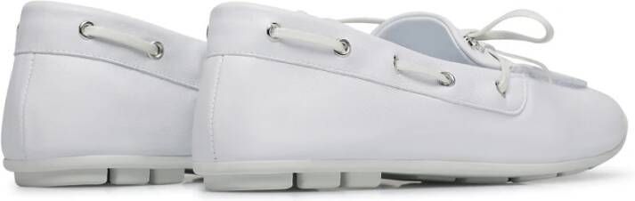 Fabi Witte leren mocassinschoenen