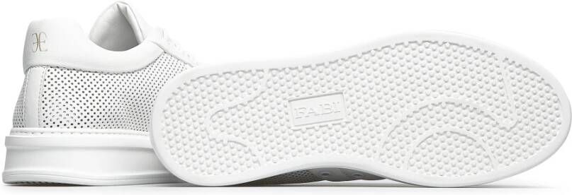 Fabi Witte leren sneakers met essentieel design