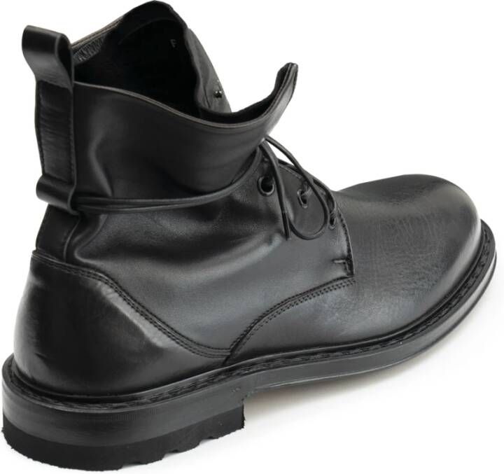 Fabi Zachte leren enkellaarzen Black Heren