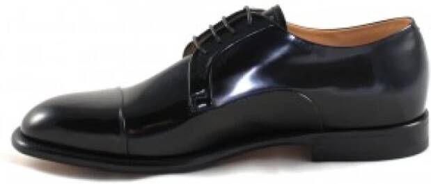 Fabi Zwarte Glanzend Leren Derby Schoenen Black Dames