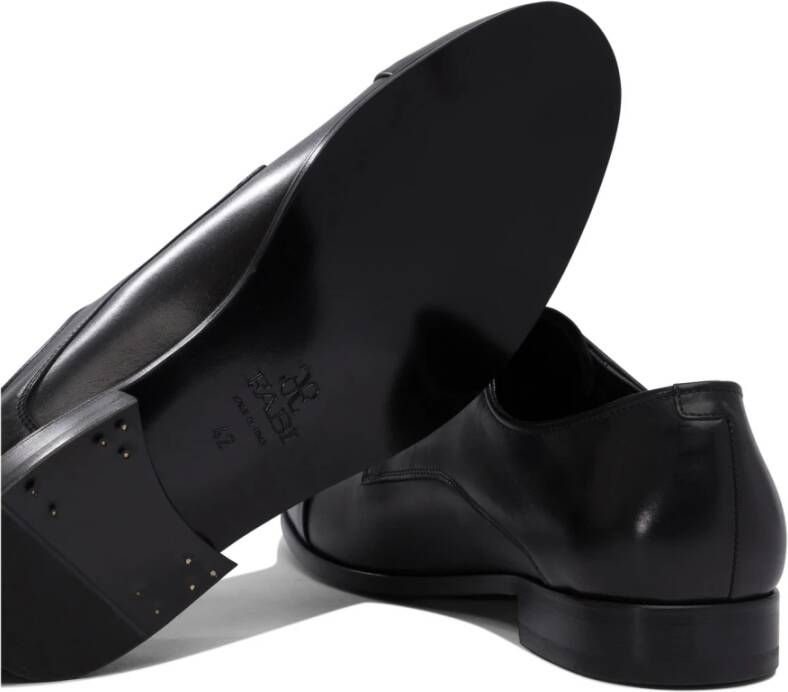 Fabi Zwarte Leren Veterschoenen