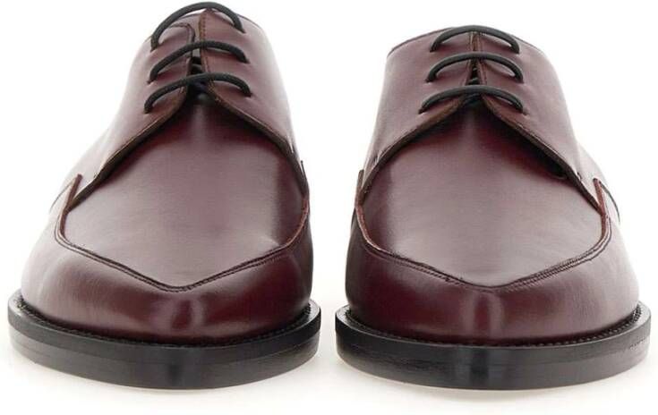 Fabiana Filippi Bordeaux Leren Oxford Schoenen Red Dames