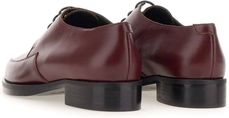 Fabiana Filippi Bordeaux Leren Oxford Schoenen Red Dames