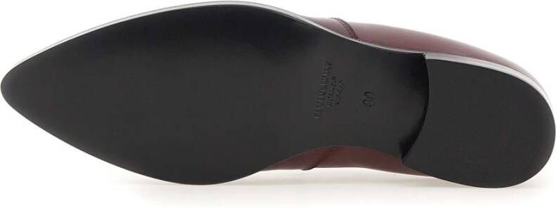 Fabiana Filippi Bordeaux Leren Oxford Schoenen Red Dames