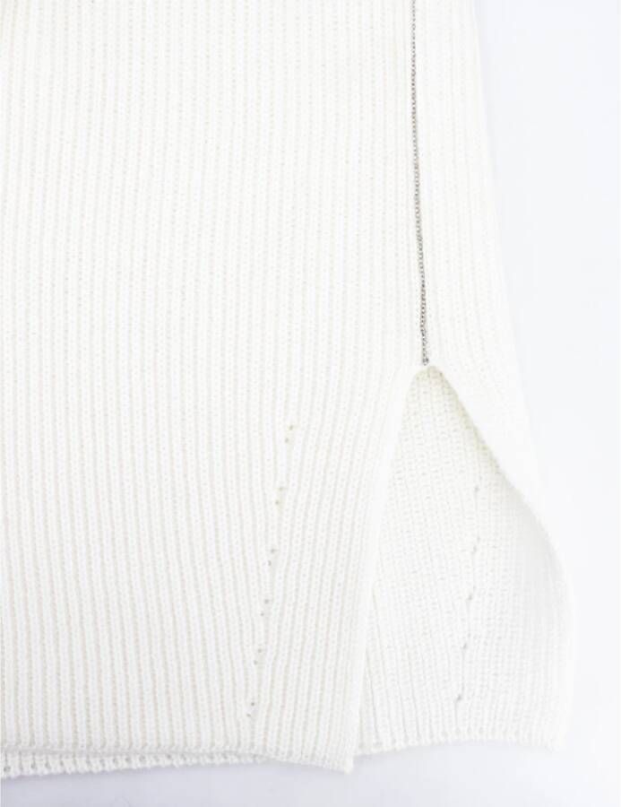 Fabiana Filippi Contemporary Boot Neck Wollen en Katoenen Shirt