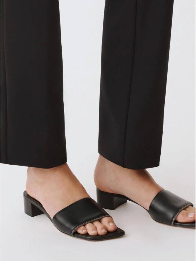 Fabiana Filippi Lage hak leren instap sandalen