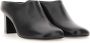 Fabiana Filippi Zwarte Leren Hakken Sabot Black Dames - Thumbnail 3