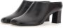 Fabiana Filippi Zwarte Leren Hakken Sabot Black Dames - Thumbnail 5