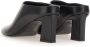Fabiana Filippi Zwarte Leren Hakken Sabot Black Dames - Thumbnail 6