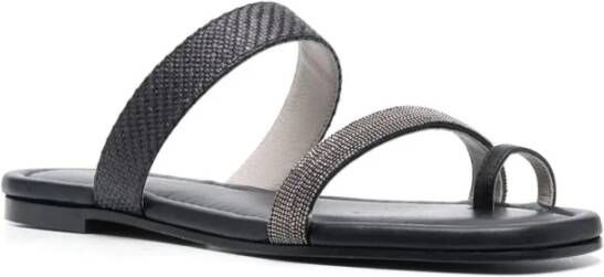 Fabiana Filippi Zwarte Pantoffels Damesschoenen Black Dames