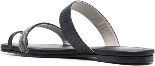 Fabiana Filippi Zwarte Pantoffels Damesschoenen Black Dames