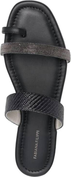 Fabiana Filippi Zwarte Pantoffels Damesschoenen Black Dames