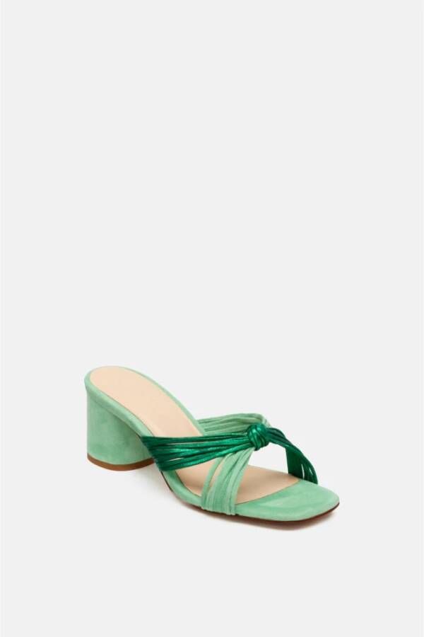 Fabienne Chapot Groene Mule met Knoopdetail Green Dames