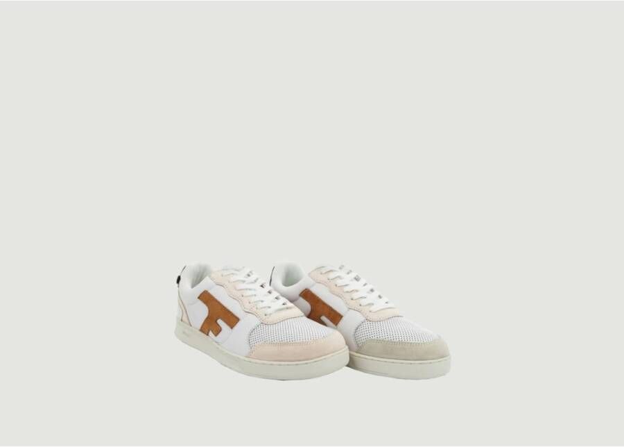 Faguo Hazel Leather Low Top Sneakers Beige Heren