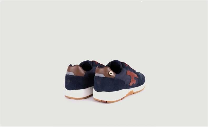 Faguo Lage suède lopende sneakers Blauw Heren