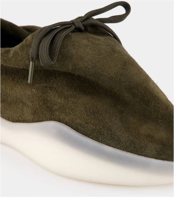 Fear Of God Olijf Moc Runner Leren Sneakers