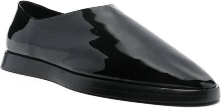 Fear Of God Zwarte Lakleren Muilezel Schoenen Black Heren