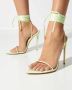Femme LA Groene stiletto sandalen met enkelband - Thumbnail 2