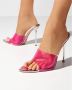 Femme LA Roze Muiltjes met Transparante PVC Band Pink Dames - Thumbnail 2