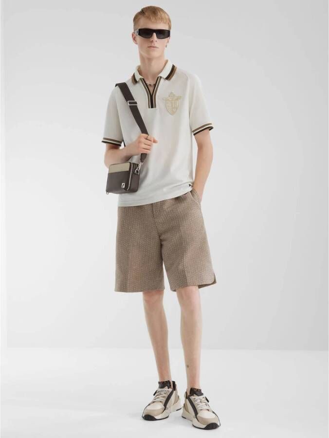 Fendi Beige Sneakers met FF Details