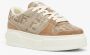 Fendi Low-Top Sneakers Brown Fabric And Denim Blend Sneakers in bruin - Thumbnail 3