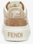 Fendi Low-Top Sneakers Brown Fabric And Denim Blend Sneakers in bruin - Thumbnail 4