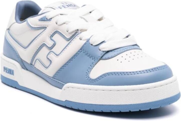 Fendi Blauw Wit Kleurblok Sneakers Multicolor Dames