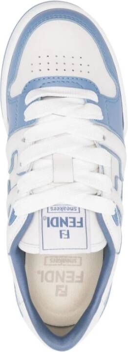 Fendi Blauw Wit Kleurblok Sneakers Multicolor Dames