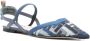 Fendi Blauwe Mesh Sandalen met FF Borduurwerk - Thumbnail 2