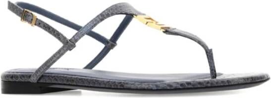 Fendi Blauwe Zijde & Nylon Sandalen