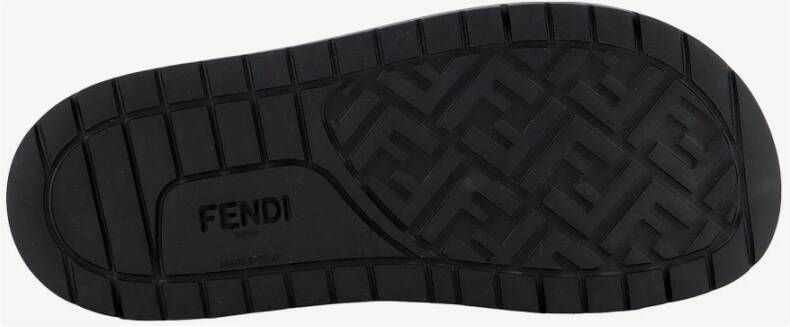 Fendi Bruine Jacquard Leren Sandalen