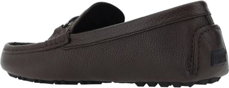 Fendi Bruine leren loafers Aw24