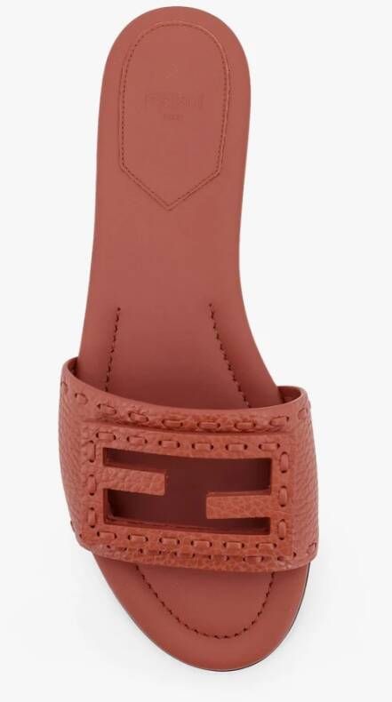 Fendi Bruine Logo Sandalen Made in Italy