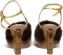 Fendi Bruine Mink Strap-Ons Sandalen - Thumbnail 2