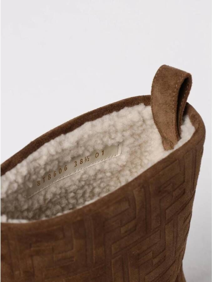 Fendi Bruine Suède Enkellaarsjes