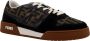 Fendi Zwarte Tabak Sneakers Jacquard FF Suède - Thumbnail 2