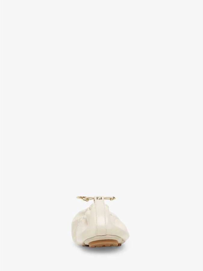 Fendi F1Ny8 Shell Ballerina`s Beige Dames