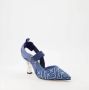 Fendi Denim Puntige Neus Hakken met Elastische Band Blue Dames - Thumbnail 20